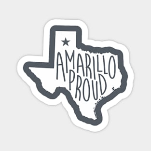 Amarillo Proud (White Ink) Sticker